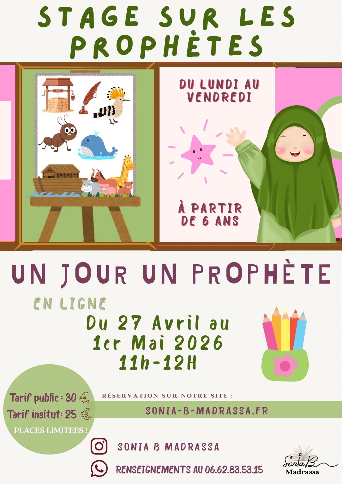 Stage Vacance : Un Jour, Un Prophète