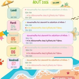 Stages d'été Août 2026 – Enfants dès 5 ans